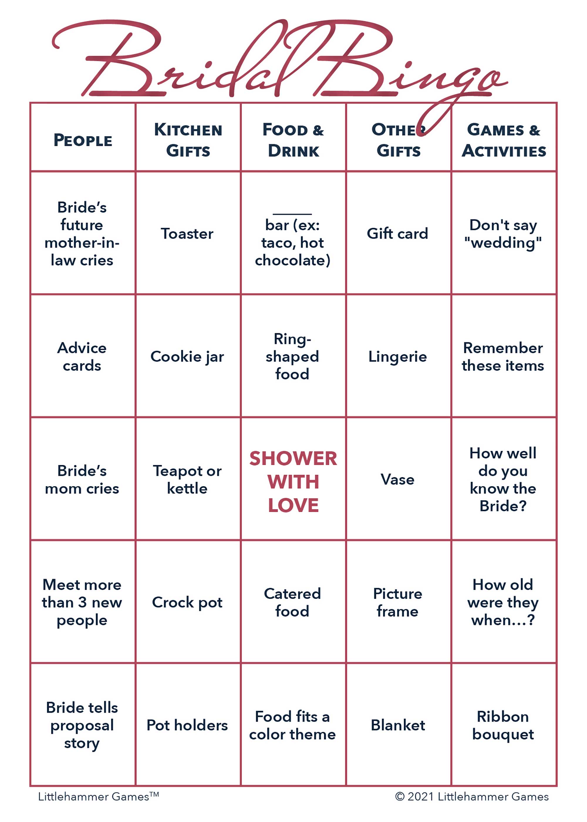 bridal-bingo-rose-gold-printable-game-cards-littlehammer-games for Free Printable Bridal Shower Gift Cards Bridal Bingo - Rose Gold Printable Game Cards – Littlehammer Games for Free Printable Bridal Shower Gift Cards