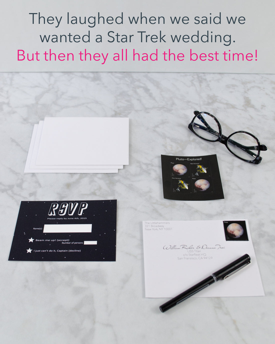 They laughed when we said we wanted a Star Trek-themed wedding. But then they all had the best time!