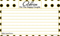 Black and gold polka dot advice for the newlyweds card