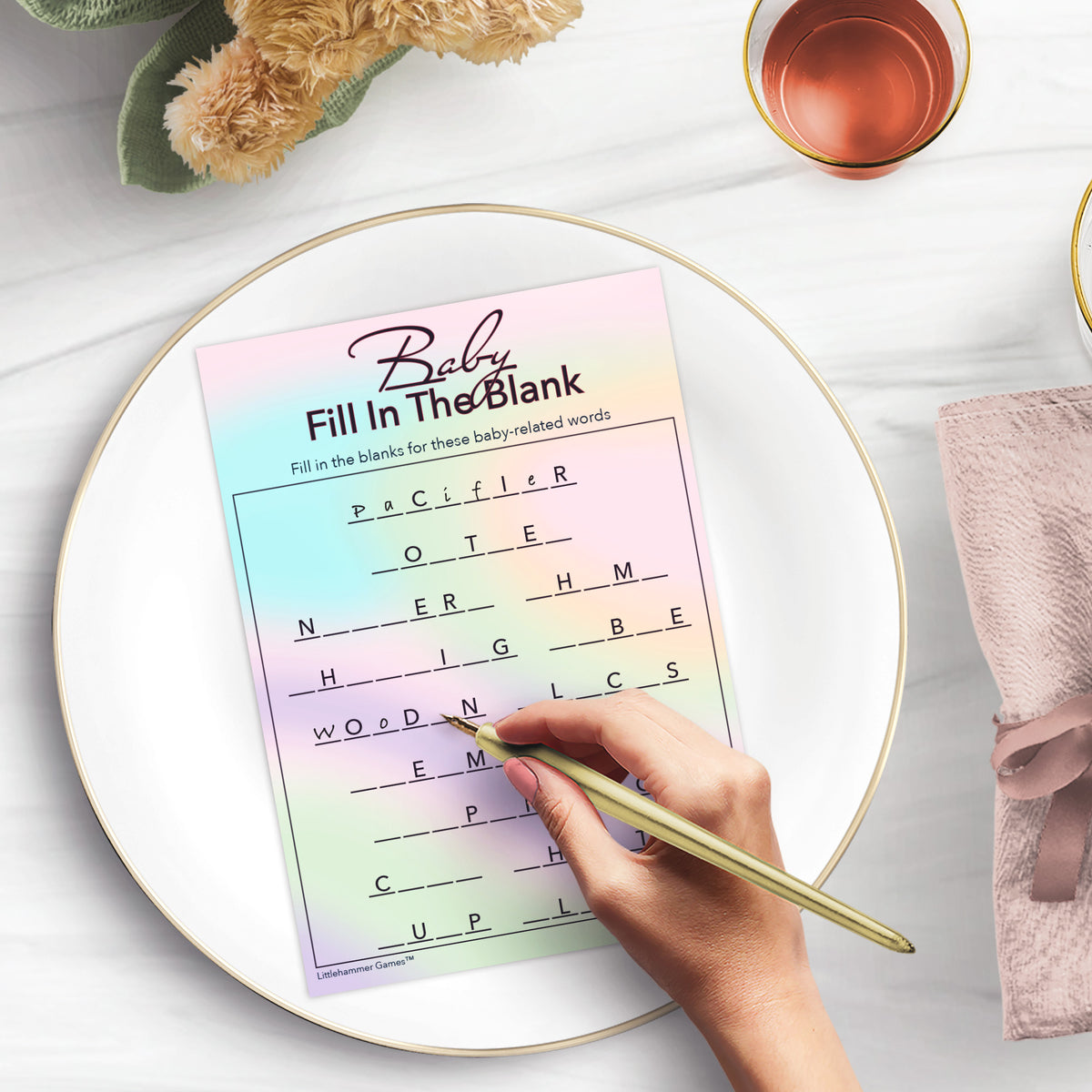 Baby Fill in the Blank Printable Game – Baby Shower Activity ...