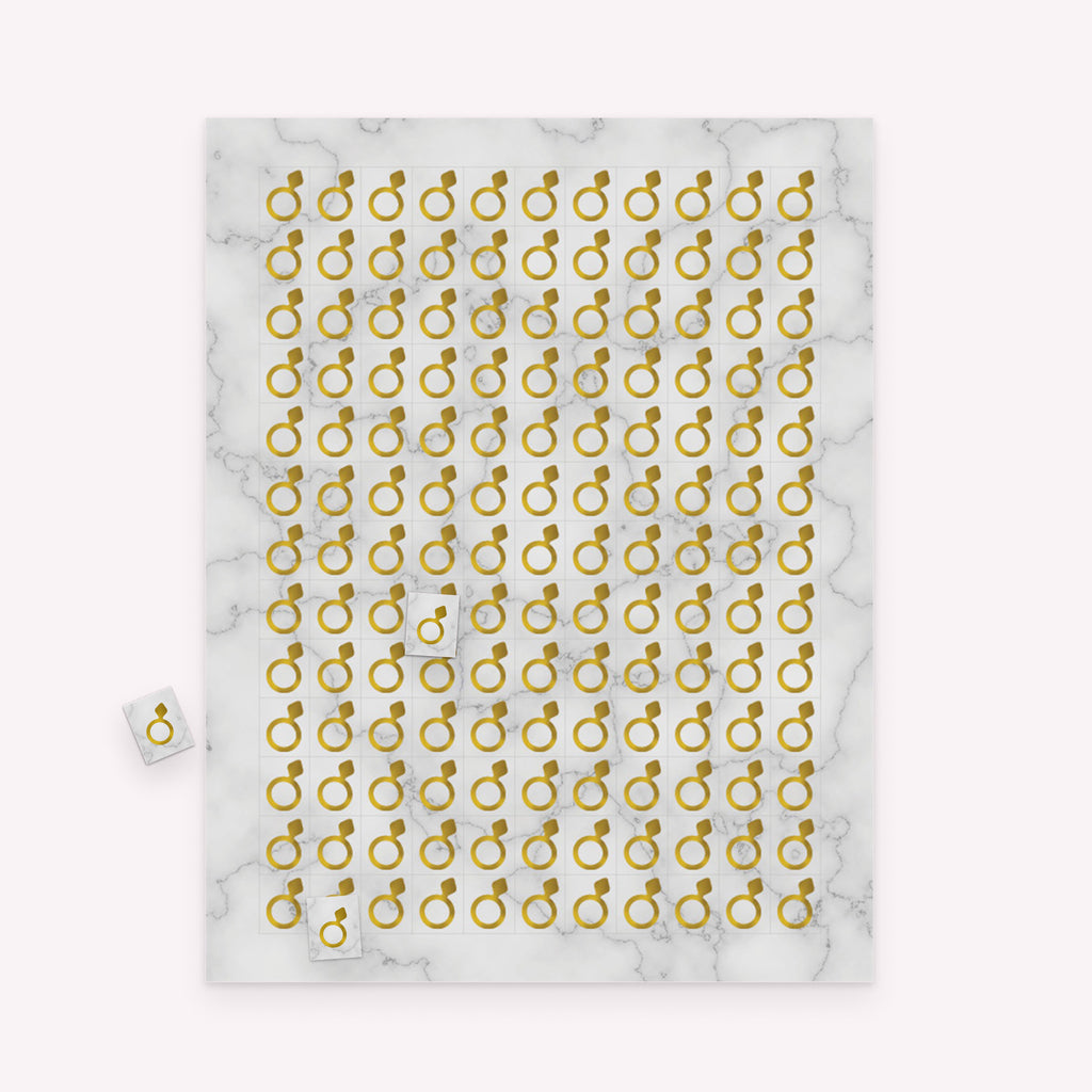 Printable bridal gift bingo markers sheet with rectangular markers and scattered pieces for tracking gifts