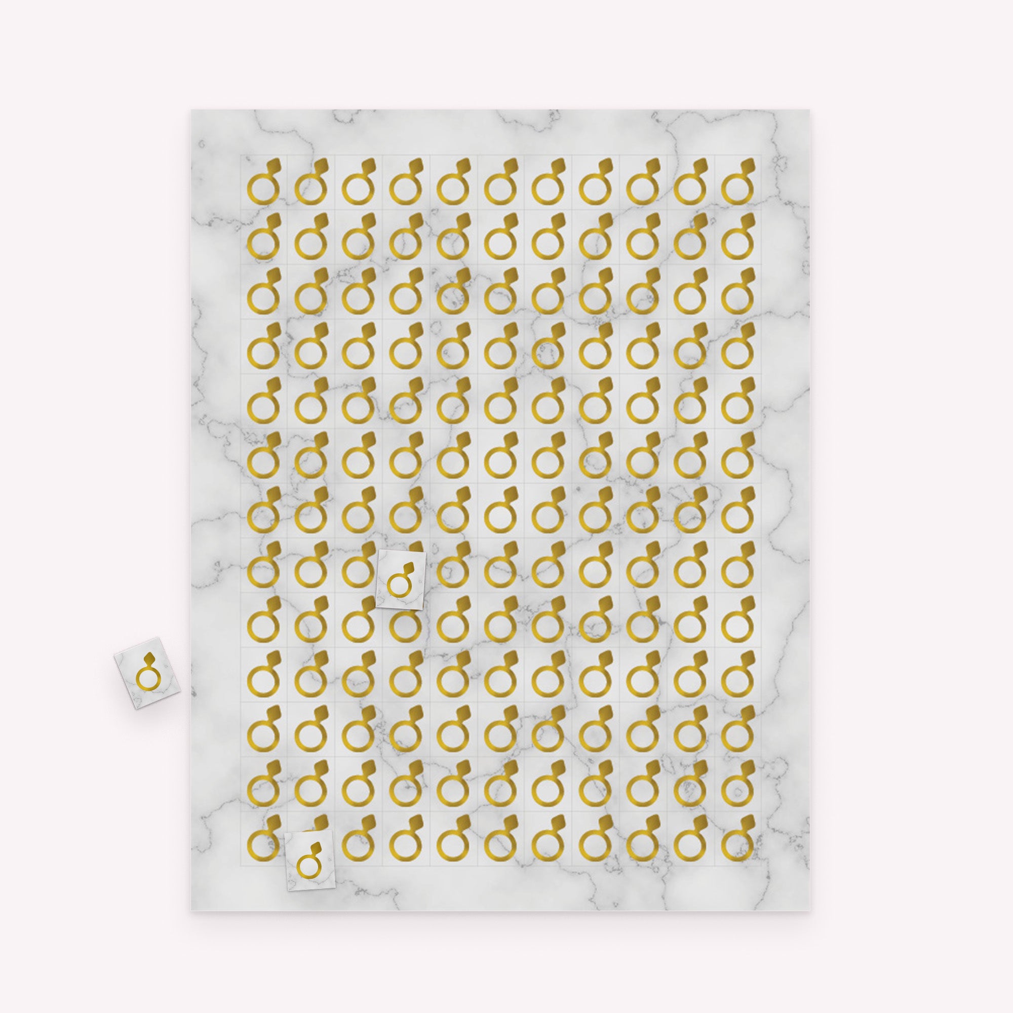 Printable bridal gift bingo markers sheet with rectangular markers and scattered pieces for tracking gifts