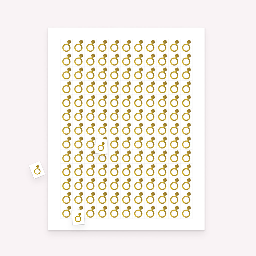 Printable bridal gift bingo markers sheet with rectangular markers and scattered pieces for tracking gifts