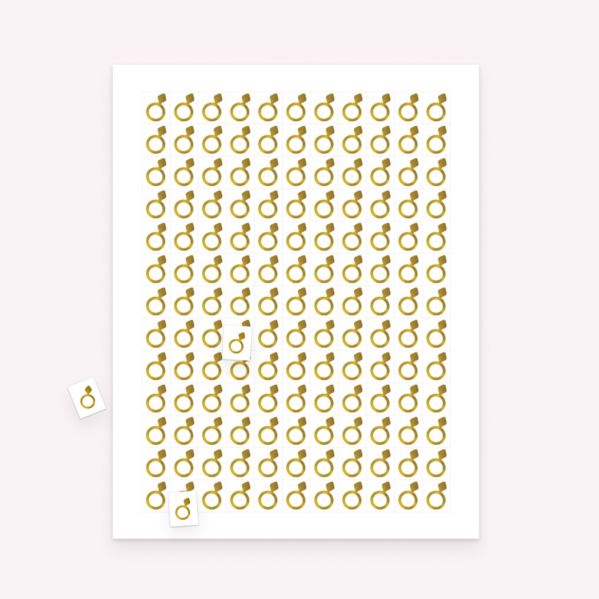 Printable bridal gift bingo markers sheet with rectangular markers and scattered pieces for tracking gifts