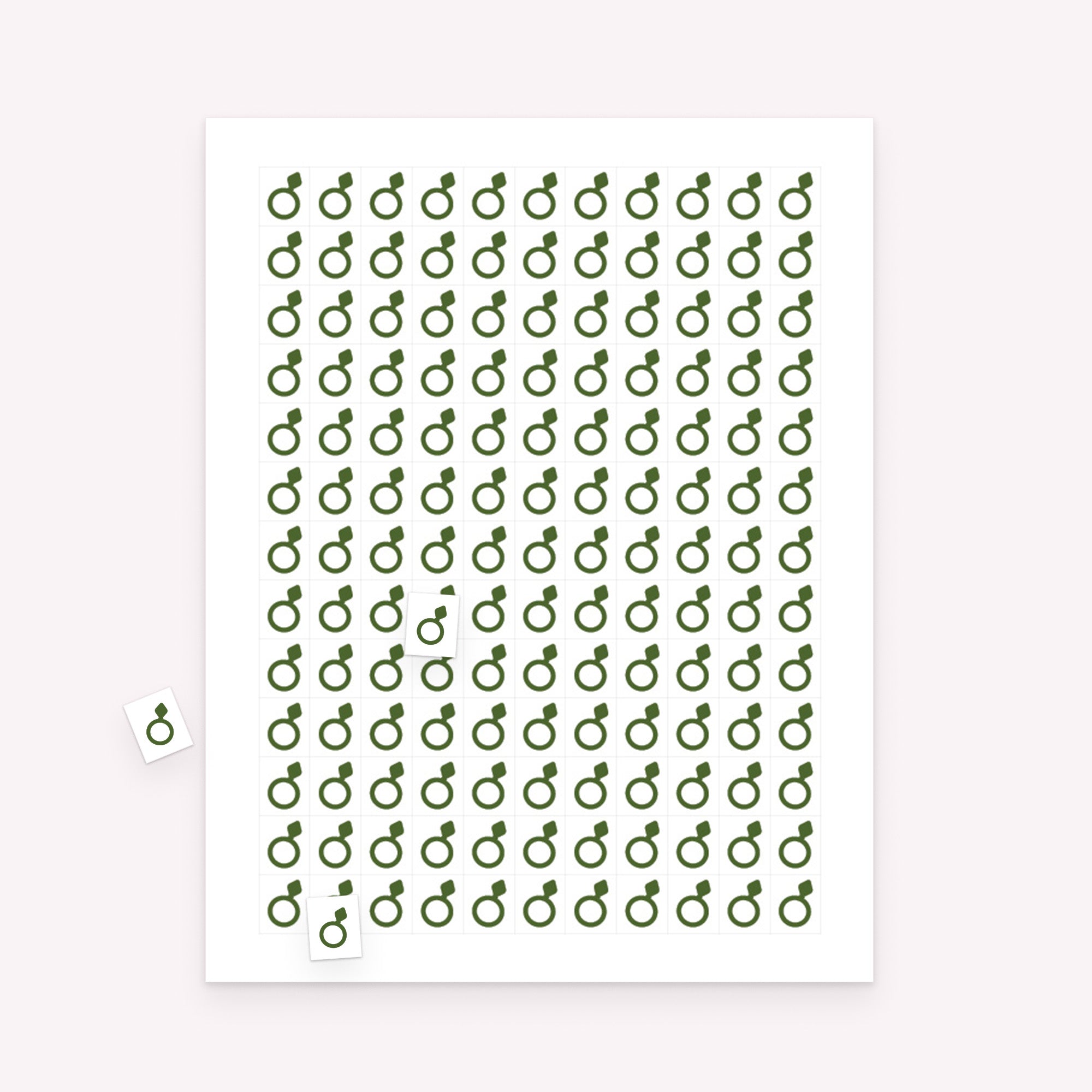 Printable bridal gift bingo markers sheet with rectangular markers and scattered pieces for tracking gifts
