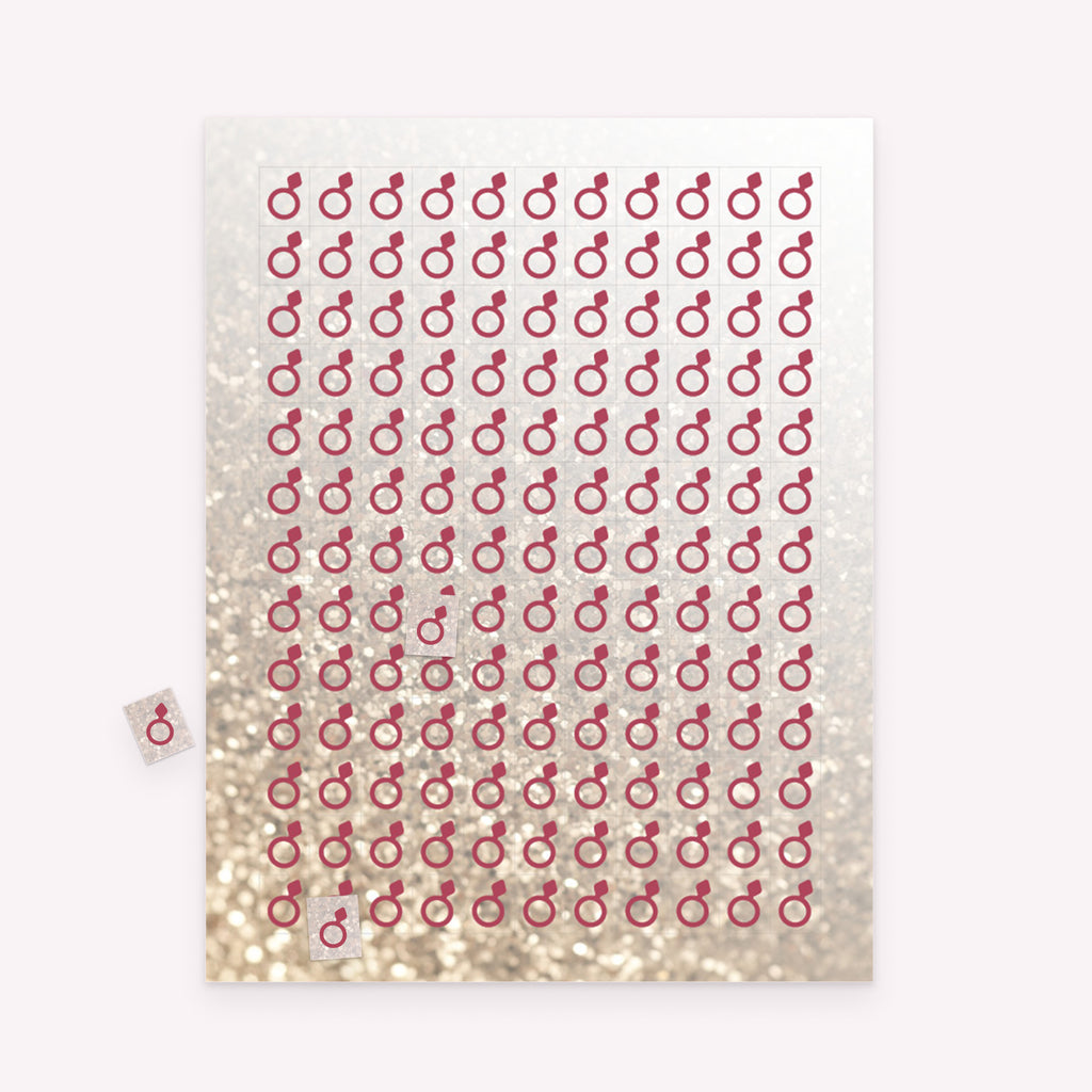 Printable bridal gift bingo markers sheet with rectangular markers and scattered pieces for tracking gifts
