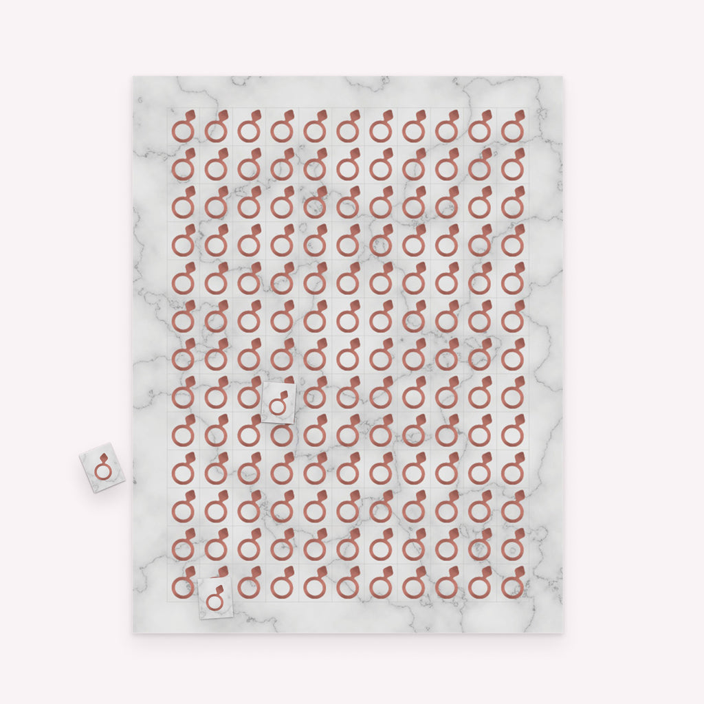 Printable bridal gift bingo markers sheet with rectangular markers and scattered pieces for tracking gifts