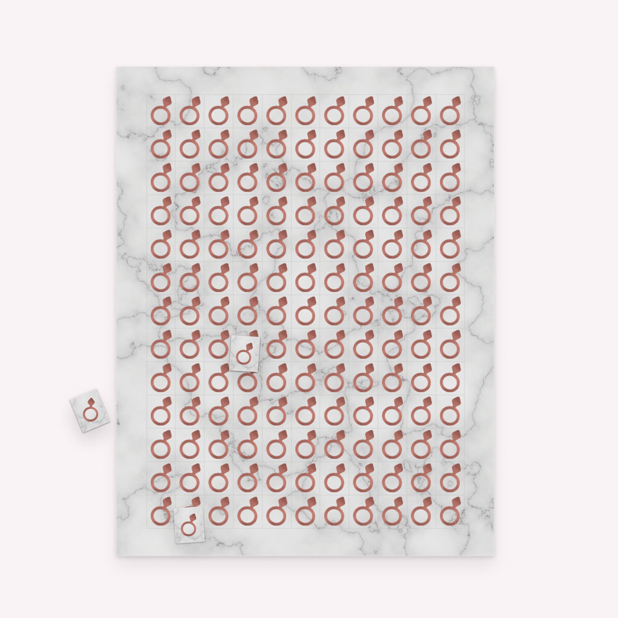 Printable bridal gift bingo markers sheet with rectangular markers and scattered pieces for tracking gifts