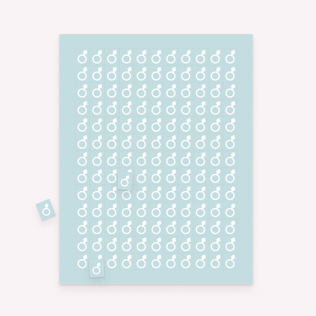 Printable bridal gift bingo markers sheet with rectangular markers and scattered pieces for tracking gifts