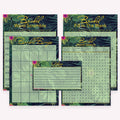 Tropical bridal shower printable games bundle with advice cards, word games, and printable gift bingo