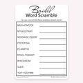 Bridal Word Scramble bridal shower printable activity card in black and white