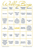 Gold and white design printable 2 Brides Wedding Bingo card