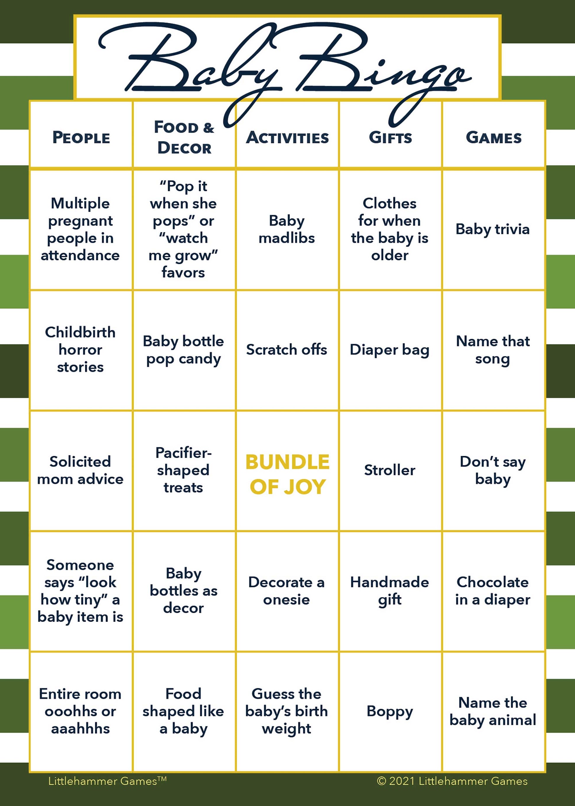 Baby Bingo - Green Striped Printable Game Cards – Littlehammer Games baby-bingo-green-striped-printable-game-cards-littlehammer-games