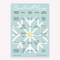 Minimal snowflake-themed Bachelorette Bingo bachelorette party printable card