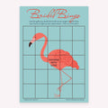 Flamingo-themed Bridal Gift Bingo game card