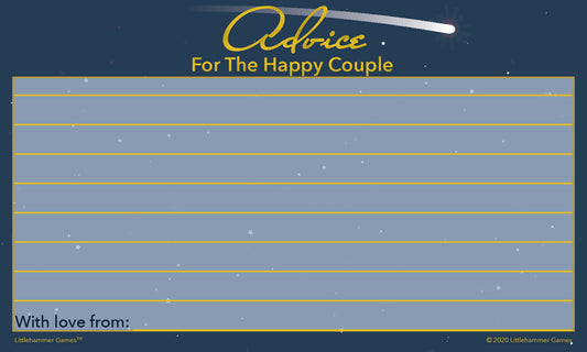 Celestial-themed Advice for the Happy Couple cards