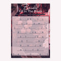 Dark floral Bridal Fill in the Blank bridal shower printable card