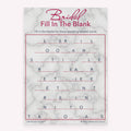 Rose gold and marble design bridal shower printable Bridal Fill in the Blank card