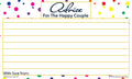 Rainbow polka dot Advice for the Happy Couple cards